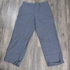 L.L. Bean Dress Pants Size 34x28 Pants Gray Grey 100% Wool Classic Fit